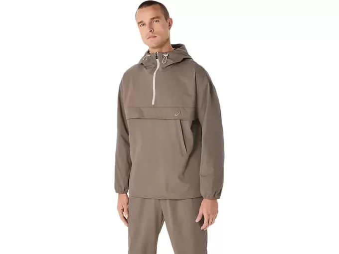 DOUBLE WEAVE RELAXED PULL OVER JACKET