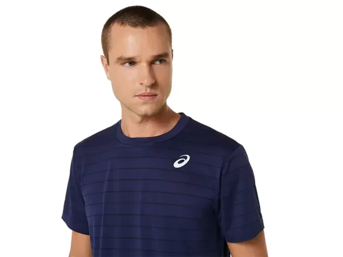 MEN’S COURT STRIPE SHORT SLEEVE TOP