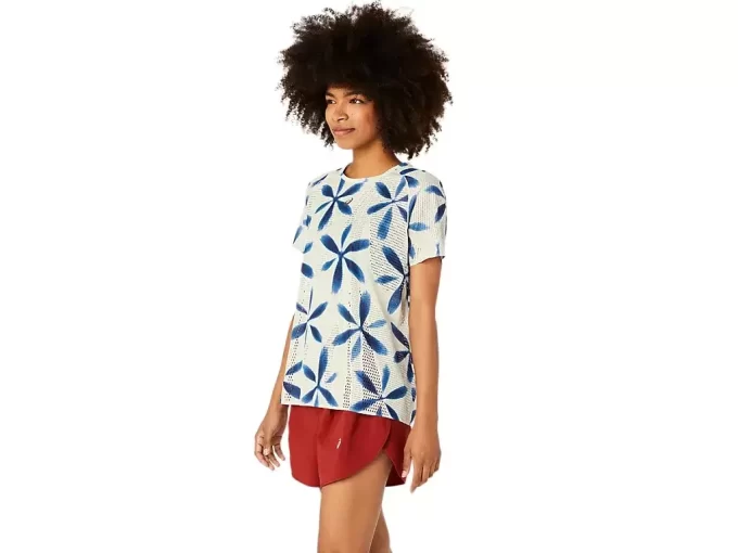 METARUN SHIBORI SHORT SLEEVE TOP