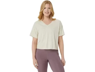 NAGINO FLEX HEATHER SHORT SLEEVE TOP