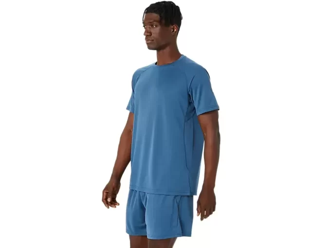 VENTED KNIT SHORT SLEEVE TOP