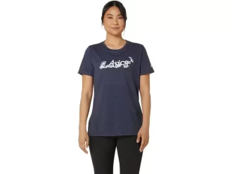 WOMEN’S ASICS FLORAL SLOGAN SHORT SLEEVE TEE