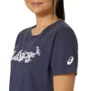 WOMEN’S ASICS FLORAL SLOGAN SHORT SLEEVE TEE