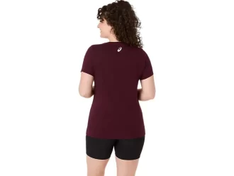 WOMEN’S ASICS STRIPES V-NECK