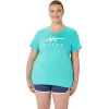 WOMEN’S ASICS STRIPES V-NECK