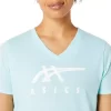 WOMEN’S ASICS STRIPES V-NECK