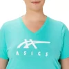 WOMEN’S ASICS STRIPES V-NECK
