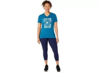 WOMEN’S SUNFLOWER SLOGAN V-NECK
